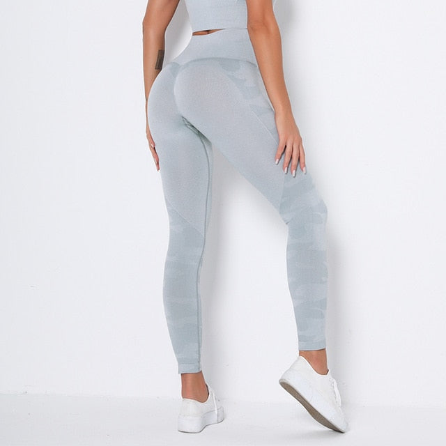 Running Yoga Pants Push Up Sports Leggings Camouflage Fitness Trousers  High Waist Booty Tights Seamless Tummy Control Leggins | Vimost Shop.