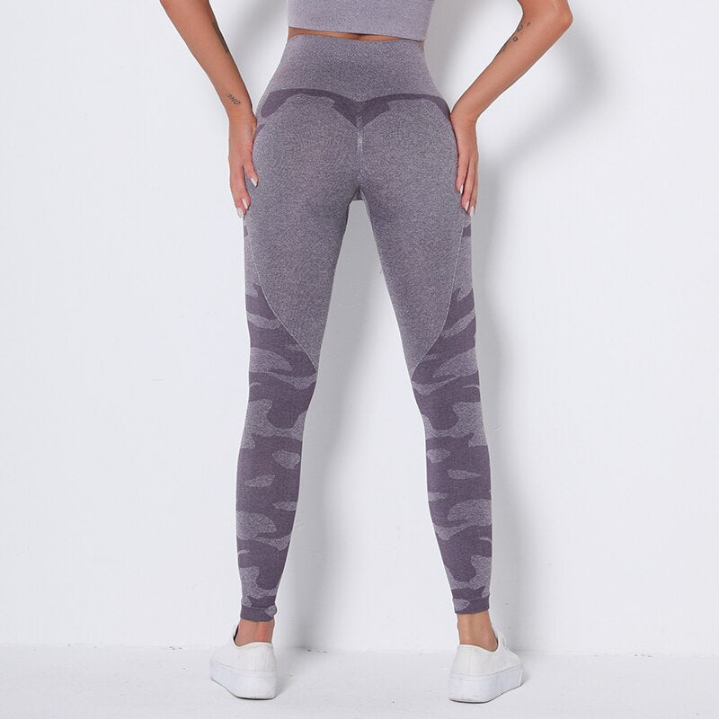 Running Yoga Pants Push Up Sports Leggings Camouflage Fitness Trousers  High Waist Booty Tights Seamless Tummy Control Leggins | Vimost Shop.