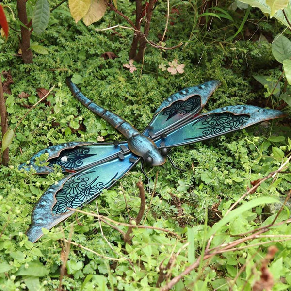 Metal Dragonfly Wall Artwork for Garden Decoration Miniaturas Animal Outdoor Statues and Sculptures for Yard Decoration | Vimost Shop.