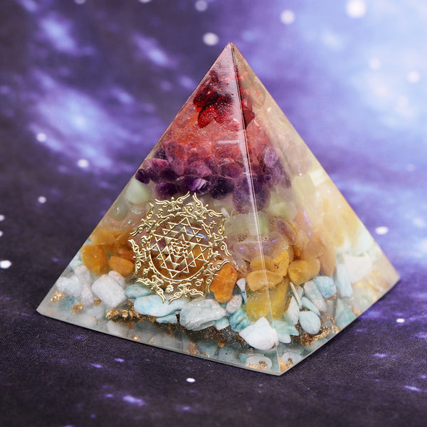 Orgonite Energy Pyramid Natural Chakra Crystal Stone Emf Protection For Chakra Healing Energy Generator Resin Decorative | Vimost Shop.