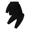Number Print Sport Hooded Baby Clothes Outfits 2Piece Autumn Cotton Long Sleeve Kids Black Tracksuit Set for Boy Girl D30 | Vimost Shop.