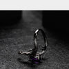 1.43Ct Natural Amethyst Gemstone Rings 925 Sterling Silver Handmade Adjustable Angel's Wing Ring for Women Bijoux | Vimost Shop.