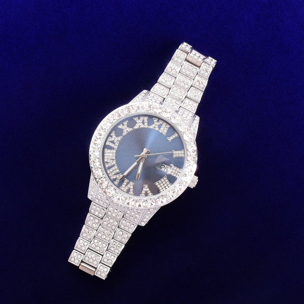 Men's Watch Big Red Dial Military Quartz Clock Luxury Big Rhinestone Business Waterproof Wrist watches Relogio Masculino | Vimost Shop.