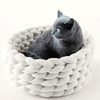Soft Pet Bed Handmade Knit Puppy House Detachable Washable Kitten Basket Comfortable Warm Sleeping Nest Cave for Small Dogs Cats | Vimost Shop.