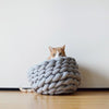 Soft Pet Bed Handmade Knit Puppy House Detachable Washable Kitten Basket Comfortable Warm Sleeping Nest Cave for Small Dogs Cats | Vimost Shop.