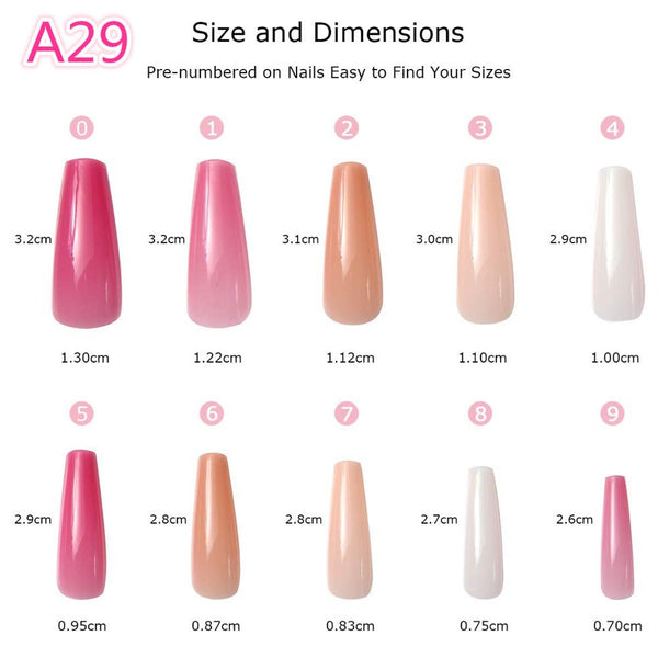 Acrylic Nail Kit, Press On Nails Set 240pcs Ballerina Nail Tips Full Cover Nude 4pcs Nail Glues 1pcs Nail File Fake Nail | Vimost Shop.