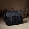 Cowhide Leather Messenger Bag for Men Casual Laptop Briefcase Water Resistant Canvas Business Handbag Men's Travel Bag | Vimost Shop.