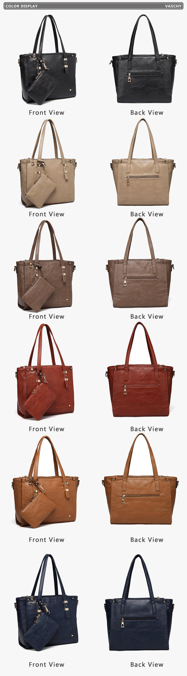 Fashion Women Handbags Tote Bags for Women Faux Leather Top Handle Satchel Purse for Ladies with Little Pouch Designer | Vimost Shop.