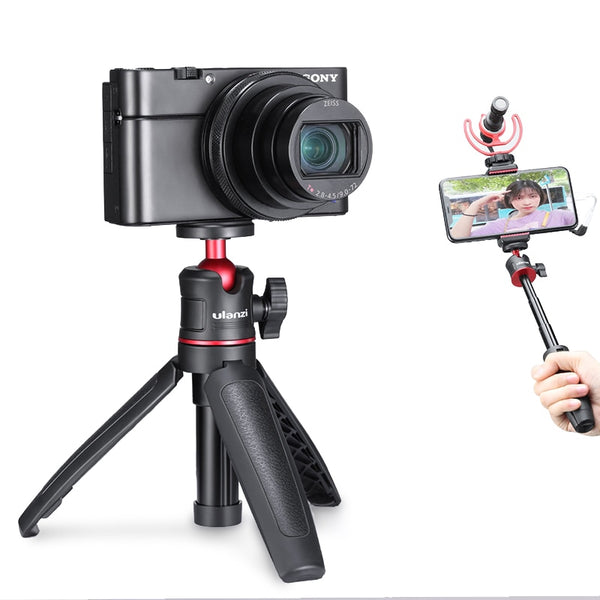 MT-08 DSLR SLR Phone Vlog tripod Cold Shoe Phone Mount Holder for Microphone LED Light Mini Tripod for Sony A6400 A6300 | Vimost Shop.