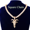Gold Color Sheep Head Pendant Animal Charm Men Zircon Hip Hop Necklace Rock Jewelry with 12mm Cuban Chain | Vimost Shop.