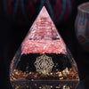 Orgonite Pyramid With Obsidian Stone Energy Healing Chakra Shell Orgone Collection Emf Protection | Vimost Shop.