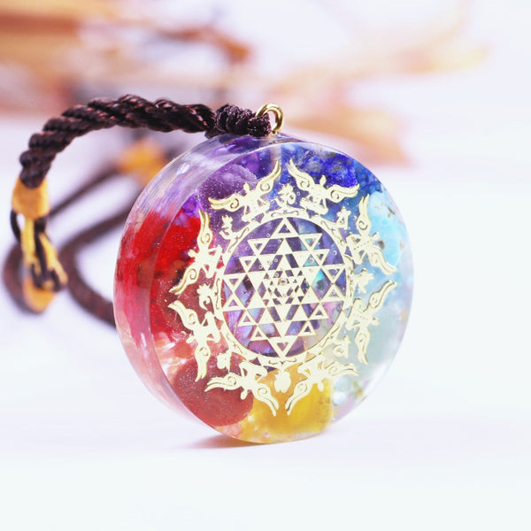 Orgone Energy Rainbow Pendant Necklace Emf Protection Spiritual Crystal Healing 7 Chakra Stone Radiation Reiki Jewelry | Vimost Shop.