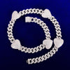 10mm Miami Cuban Chain With Heart Necklace For Women AAA Zircon Charm Men's Hip Hop Link Jewelry | Vimost Shop.