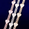 10mm Miami Cuban Chain With Heart Necklace For Women AAA Zircon Charm Men's Hip Hop Link Jewelry | Vimost Shop.