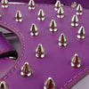 Purple Spiked Studded Leather Dog Harness Collar and Leash Set For Meduim Large Breeds Pitbull