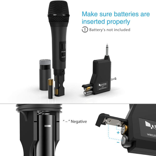 UHF Wireless mic System for Outdoor part small stage Bar Live Show Family ktv with Handheld Microphone Receivr