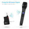 UHF Wireless mic System for Outdoor part small stage Bar Live Show Family ktv with Handheld Microphone Receivr