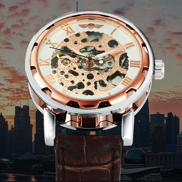 Watch Mechanical Mens Watches Top Brand Luxury Leather Skeleton Dropshipping Best Selling Products Horloges