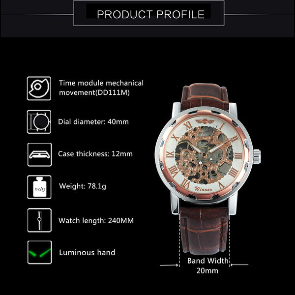 Watch Mechanical Mens Watches Top Brand Luxury Leather Skeleton Dropshipping Best Selling Products Horloges