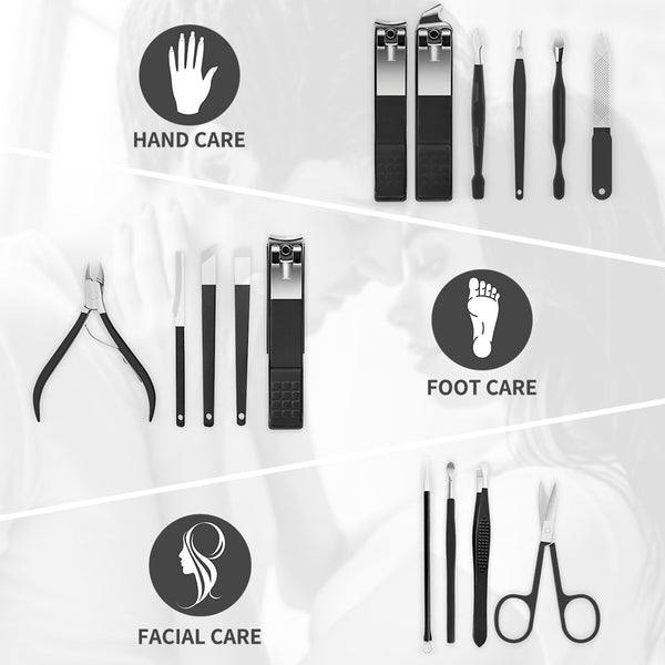Stainless Steel Manicure Set Professional Nail Clipper Kit of Pedicure Tools Nails Toe Clipper Box For Toe Finger Care Gif | Vimost Shop.