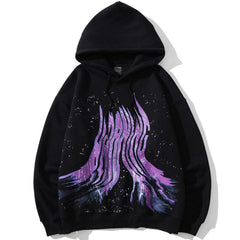 Hoodies Men Hip Hop Graffiti Letter Print Hooded Streetwear Winter Casual Plus Velvet Warm High Street Couple Pullover