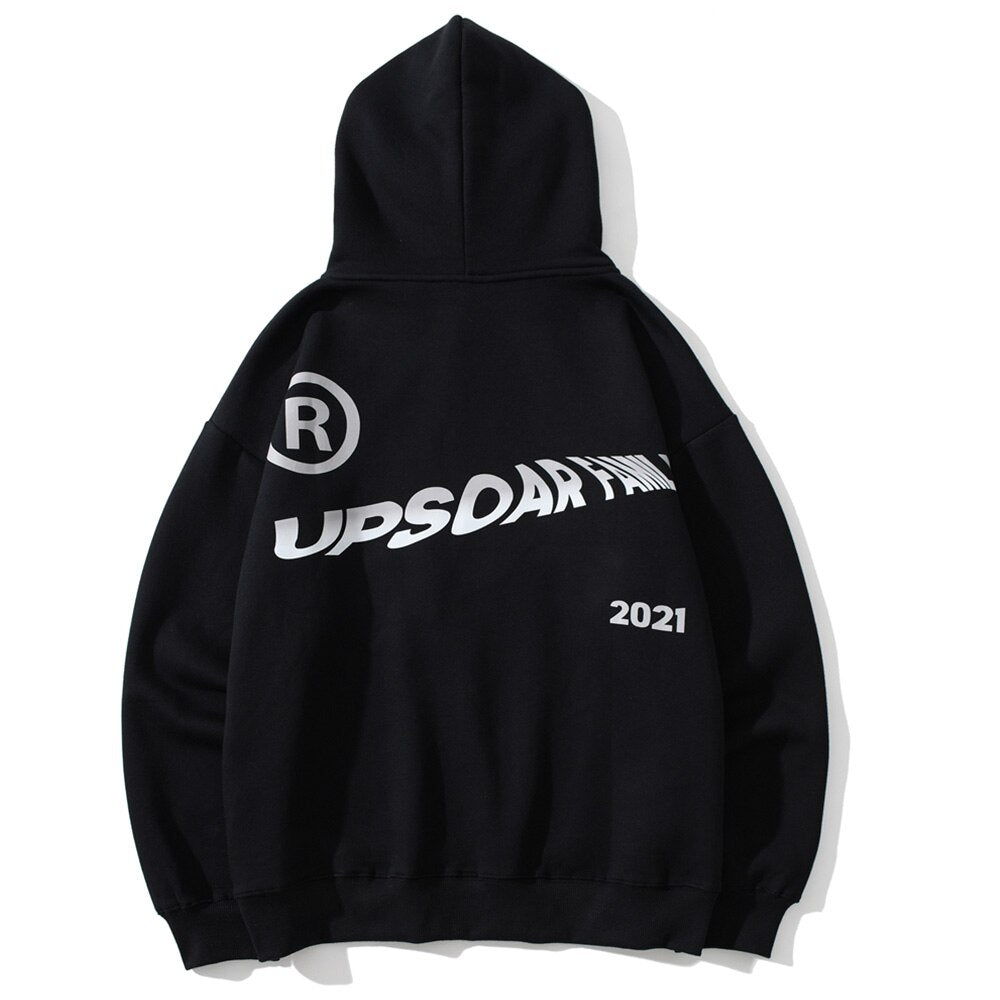 Hoodies Men Hip Hop Graffiti Letter Print Hooded Streetwear Winter Casual Plus Velvet Warm High Street Couple Pullover