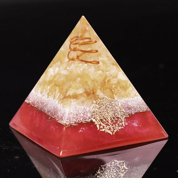 Natural Citrine Orgone Pyramid Energy Generator Reiki Crystal Healing Chakra Stone Balancing Emf Protection Spiritual Meditation | Vimost Shop.