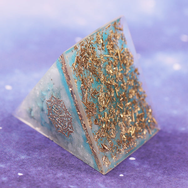 Reiki Crystals Orgone Pyramid Turquoises Energy Generator For Emf Protection For Yoga Mediation And Chakra Healing | Vimost Shop.