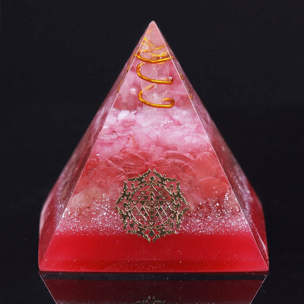 Rose Quartz Orgone Pyramid Energy Chakra Balancing Gemstone Emf Protection Reiki Healing Stone Spiritual Gift | Vimost Shop.