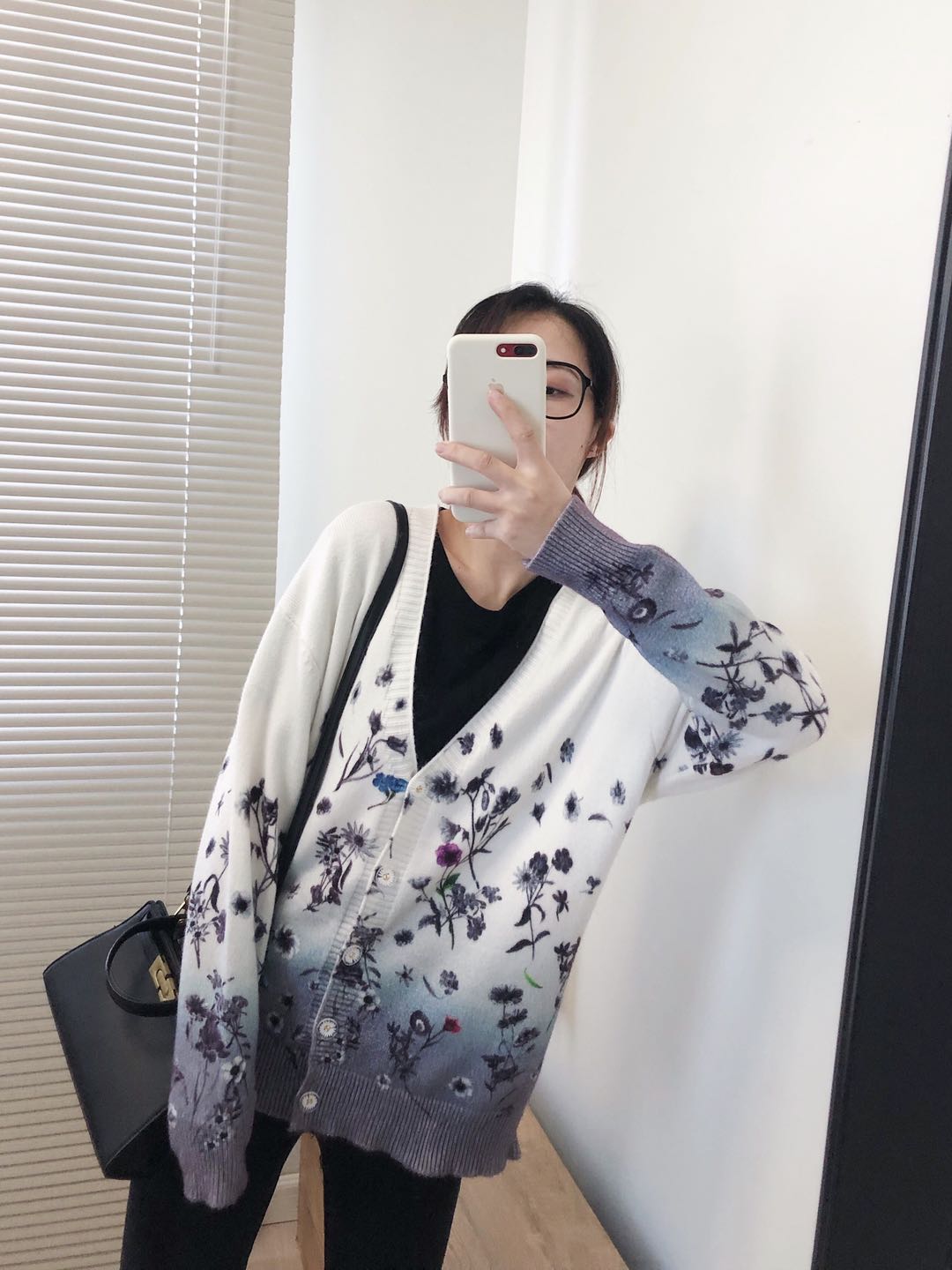 Women Oversized Clothing Wool Blend Long Cardigans Sweater Spring Autumn Print Pattern Knitted Coat Knitwear C-263