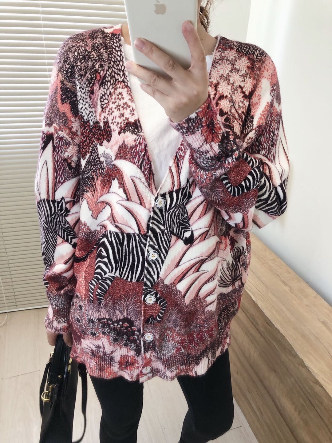 Women Oversized Clothing Wool Blend Long Cardigans Sweater Spring Autumn Print Pattern Knitted Coat Knitwear C-263
