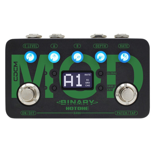 Hotone Binary Mod Multi-Mode Chorus Flanger Tremolo Phaser Rotary Vibe Wah Tap Tempo Modulation Guitar Bass Effects Pedal BME-1 | Vimost Shop.