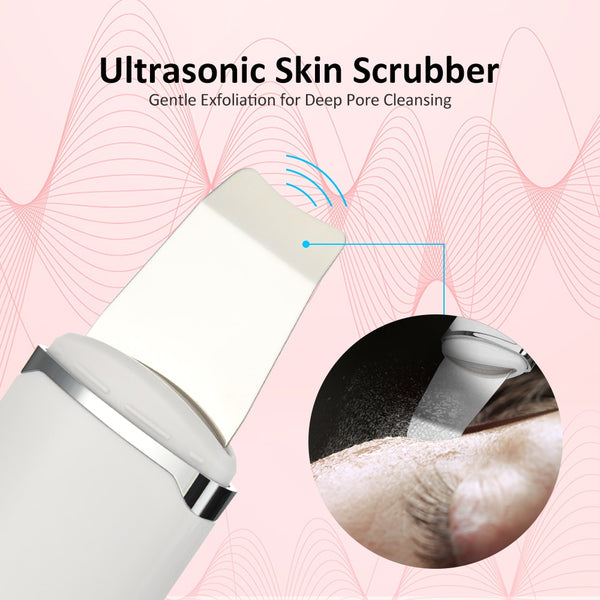 EMS Ultrasonic Skin Scrubber Ultrasound Face Spatula Peeling Beauty Instrument Shovel Pore Cleaner | Vimost Shop.