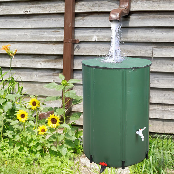 50 /66 /100 Gallon Rain Barrel collapsible Rainwater Harvest Water Tank Garden PVC Foldable Rain Collection Tank Water Container | Vimost Shop.