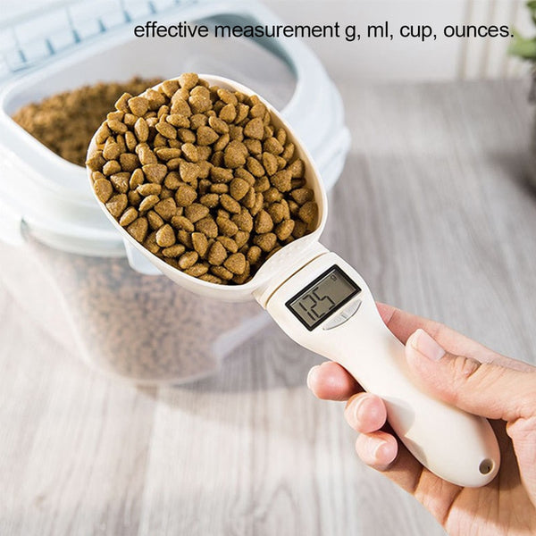 800g /250ml Pet Food Scale Cup Dog Cat Feeding Bowl Kitchen Scale Spoon Measuring Scoop Cup Portable with LED Display Dog Feeder | Vimost Shop.