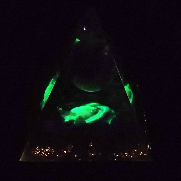 Glow In The Dark Planet Orgone Pyramid  Amethyst Sphere Healing Orgonite  Energy Generator Pyramid Jewelry Resin Decorative | Vimost Shop.