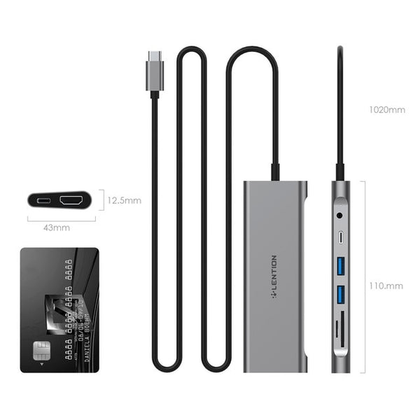 Long Cable USB C Hub with 4K HDMI, 2 USB 3.0, 3.5mm  Audio,Type C Charging Adapter for MacBook Pro 13/15/16 (Thunderbolt 3 Port) | Vimost Shop.