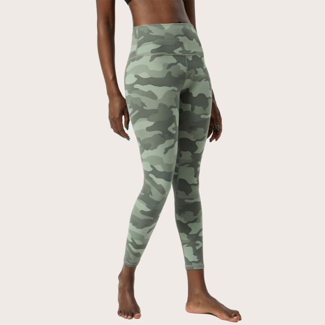 Four Ways Stretchy Yoga Pants Sport Gym Legging Women Naked Feel Exercise Fitness Workout Leggings 7/8 Length