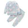 Baby Girl Clothes Pajamas Set Flannel Fleece Infant Toddler O Neck Pajamas Warm Kids Sleepwear Home Suit Winter Spring Fall D30 | Vimost Shop.
