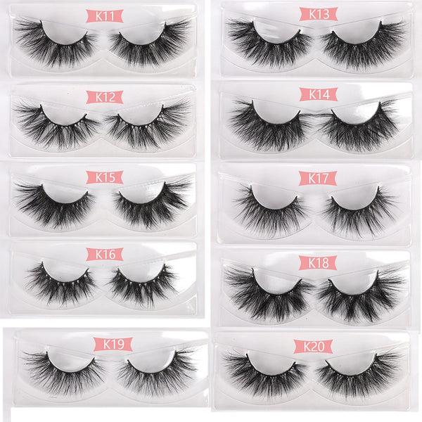 25 MM Lashes Wholesale 30/50/100 Pairs 3D Mink Eye Lashes With Tray No Box  Natural/Thick Long False Eyelashes  Makeup | Vimost Shop.