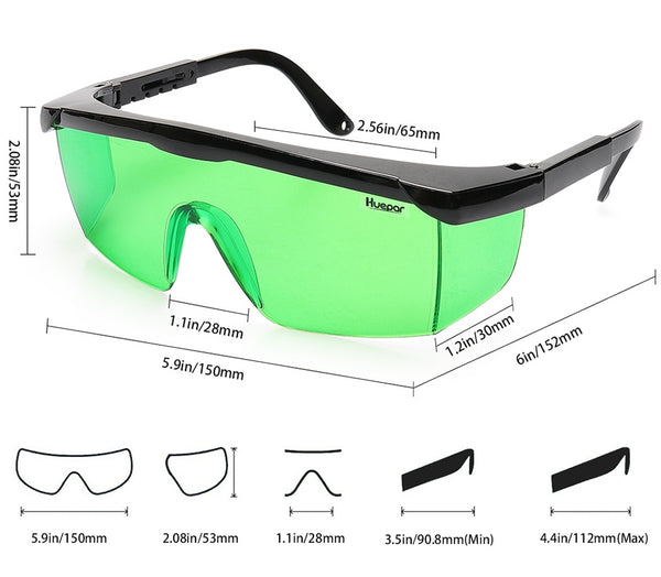 Green Cross Line Laser Self-Leveling Laser Level Vertical & Horizontal Laser + Green Adjustable Laser Enhancement Glasses | Vimost Shop.