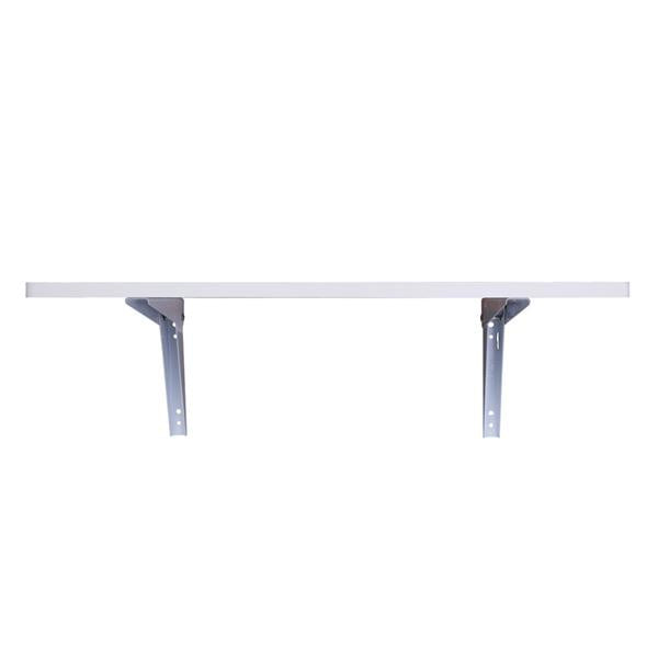 Wall Mounted Floating Computer Desk Folding Laptop Table Sturdy Brackets for Office Home Kitchen 60x40CM White/Black [US-Stock] | Vimost Shop.