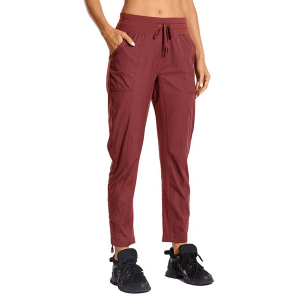 Women's Go to Studio Jogger Striped Cargo Pants Drawstring Leg 7/8 Workout Casual Pants