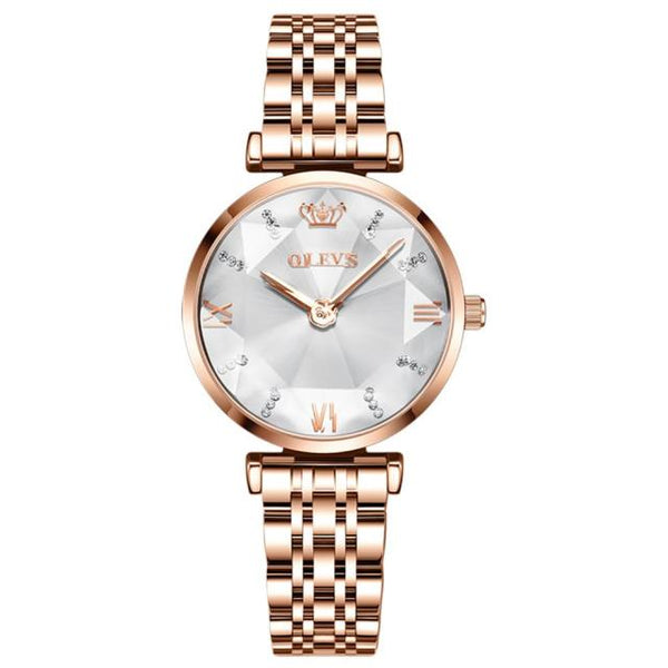 Fashion Watch for Women Diamond mirror Top Brand Luxury Stainless Steel Waterproof Quartz Wristwatch