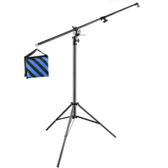 Photo Studio 13 feet 2-in-1 Light Stand with 74.8-inch Boom Arm and Blue Sandbag for Supporting Softbox Studio Flash