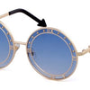 Fashion Round Sunglasses Women Unique Designer UV400 Metal Arrow Frame Letter Sun Glasses Shades Eyewear Oculos de sol | Vimost Shop.