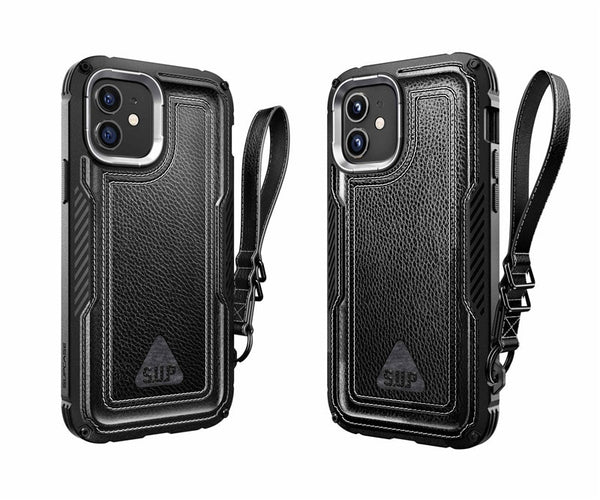 IPhone 12 Case For iPhone 12 Pro Case 6.1 inch UB Royal Full-Body Rugged Leather Case With Built-in Screen Protector