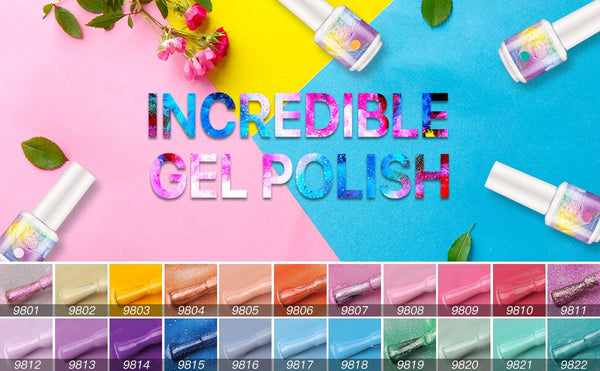 Nail Gel  Polish Set, 22 Summer UV Gel Pink Blue Green Purple Colors Mermaid Glitter Pearl 8ML Gel Nail Polish  C0677 | Vimost Shop.