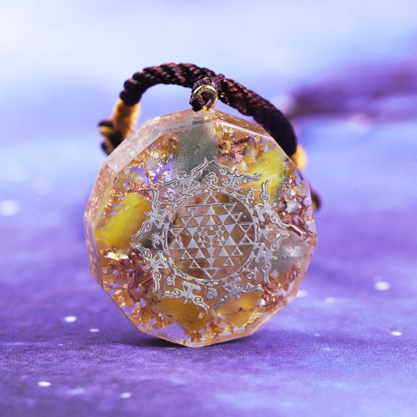 Healing Chakra Orgone Pendant With Authentic Natural Crystals For Emf Protection Energy Generator For Balancing Chakras | Vimost Shop.