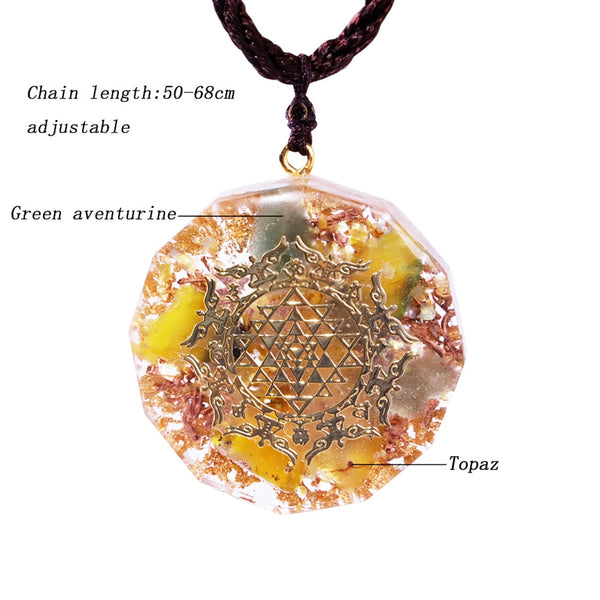 Healing Chakra Orgone Pendant With Authentic Natural Crystals For Emf Protection Energy Generator For Balancing Chakras | Vimost Shop.